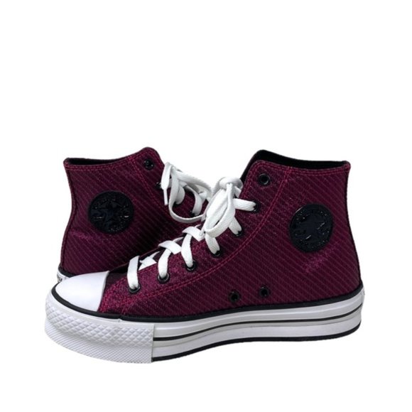 Converse Chuck Taylor Lift Platform SB Shoes Women Kid Canvas Prime Pink A05496C - Picture 5 of 9